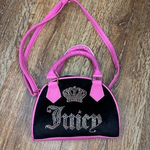 Juicy Couture Pink and Black Crown Handbag